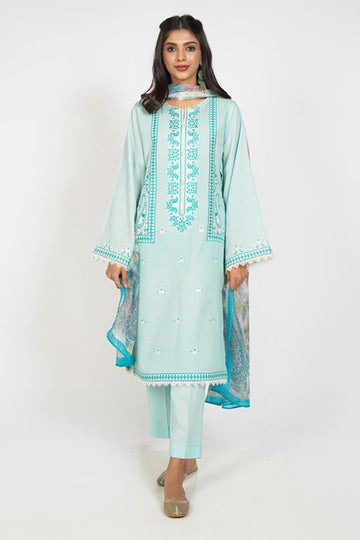 Zellbury Aqua Blue  Eid Lawn 2022 Online Shopping